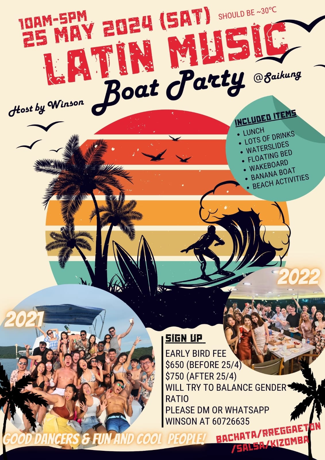 Latin Music Boat Party
